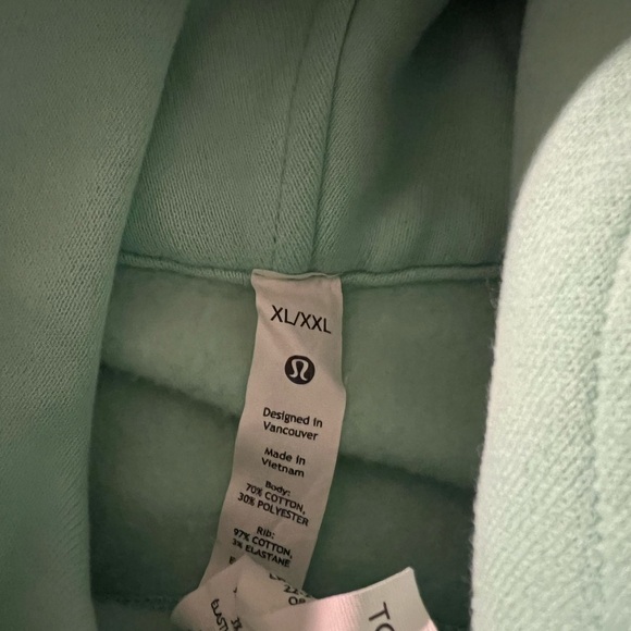 Lululemon Scuba Oversized Half-Zip Hoodie in Mint Green - Picture 5 of 6